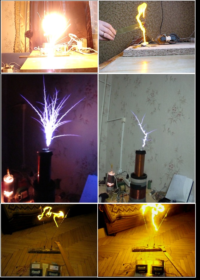 .     . Photos. High-voltage discharges at home